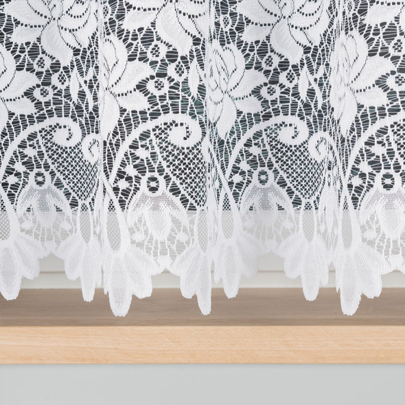 Firanka gotowa żakardowa DEMETRIA - 160x400 cm - biały