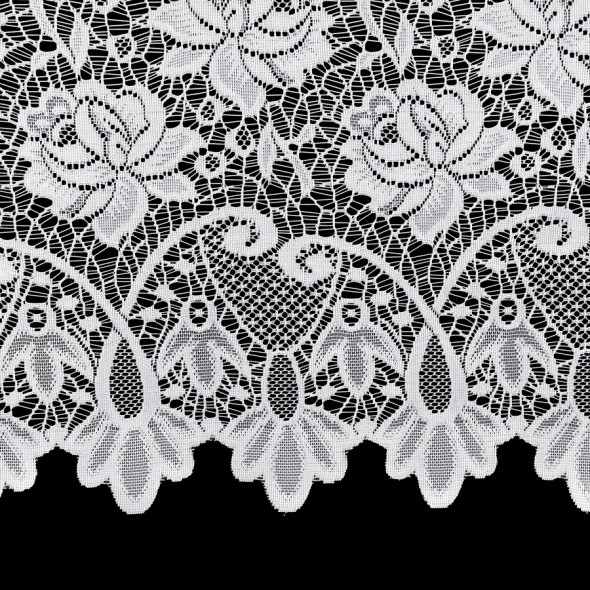 Firanka gotowa żakardowa DEMETRIA - 160x600 cm - biały