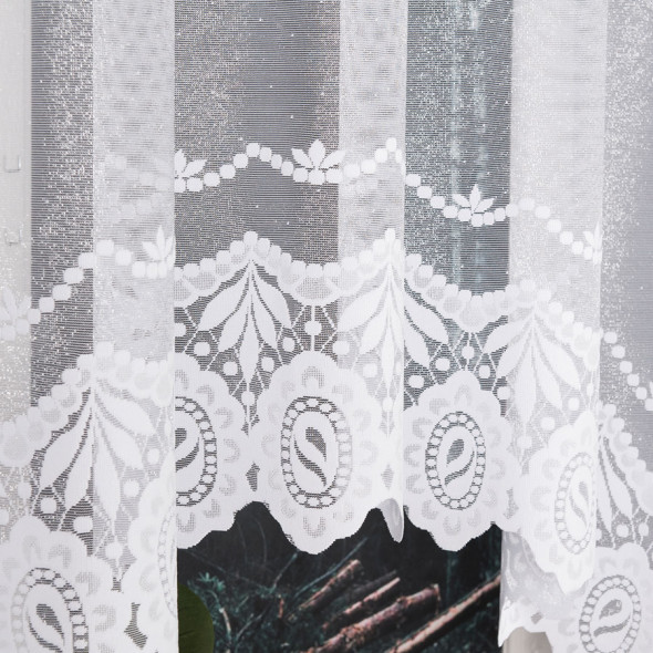 Firanka gotowa żakardowa DORIANA - 160x300 cm - biały
