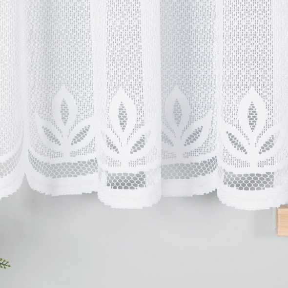 Firanka gotowa żakardowa POLA - 160x500 cm - biały