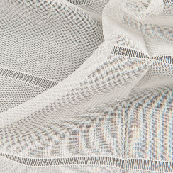 Firanka nowoczesna z ołowianką 015101-012 - wysokość 290 cm - ecru