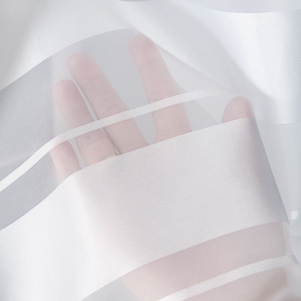 Firanka woalowa z ołowianką 000762 - wysokość 160 cm - biały