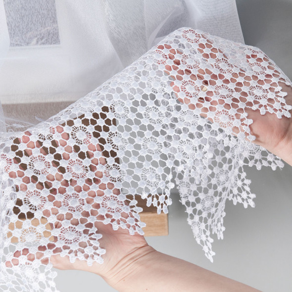 Firanka gotowa żakardowa 039025 - 160x330 cm - biały