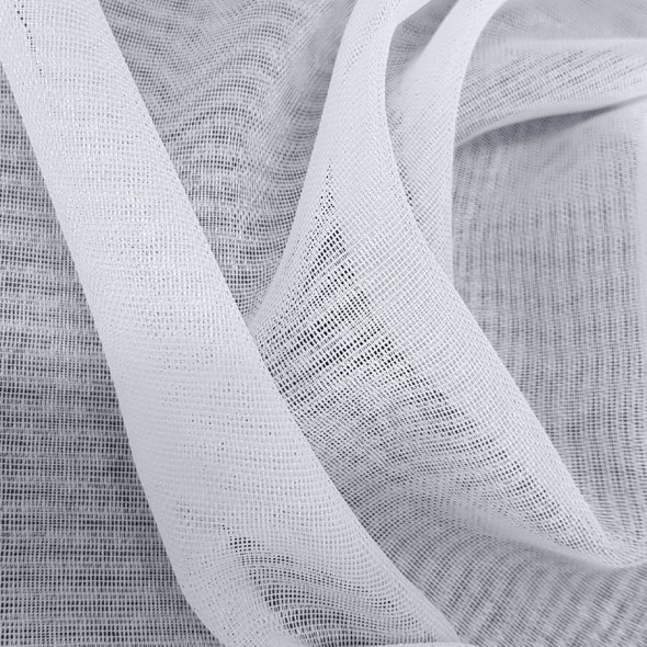 Firanka z gipiurą szyta z markizety HERMINA - 160x400 cm - biały