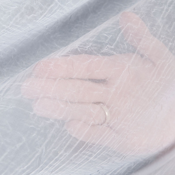 Firanka z lamówką szyta z kreszu ADELAJDA - 120x400 cm - biała