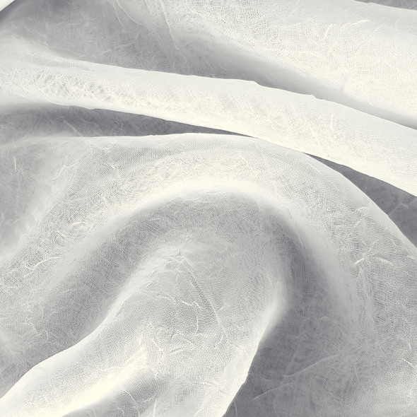 Firanka z lamówką szyta z kreszu ANNA - 180x400 cm - kremowy