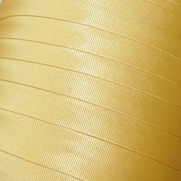 Firanka z lamówką szyta z woalu GOSIA - 145x300 cm - biały/żółty