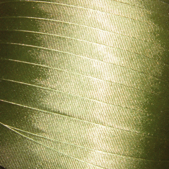 Firanka z lamówką szyta z woalu JADWIGA - 180x400 cm - biały/zielony