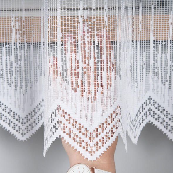 Firanka żakardowa 000146 - wysokość 160 cm - biały