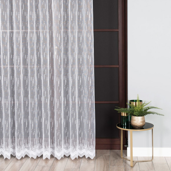 Firanka żakardowa 000146 - wysokość 250 cm - biały
