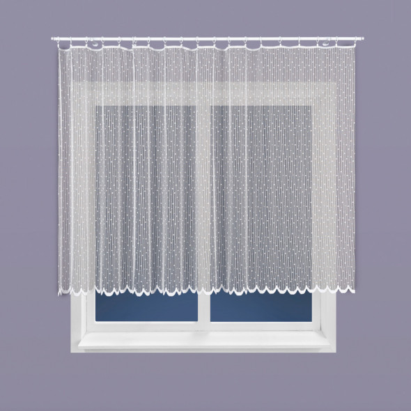 Firanka żakardowa 000201 - wysokość 150 cm - biały