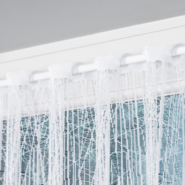 Firanka żakardowa 018352 - wysokość 110 cm - biały