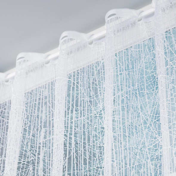 Firanka żakardowa 018352 - wysokość 120 cm - biały