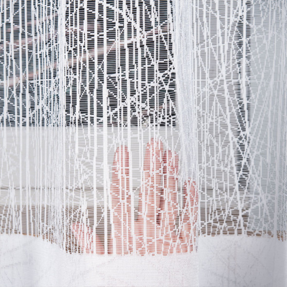 Firanka żakardowa 018352 - wysokość 140 cm - biały