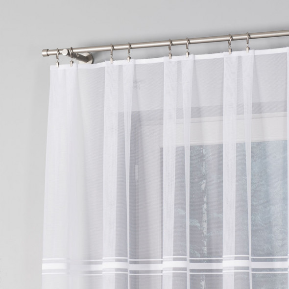Firanka żakardowa 018601 - wysokość 150 cm - biały