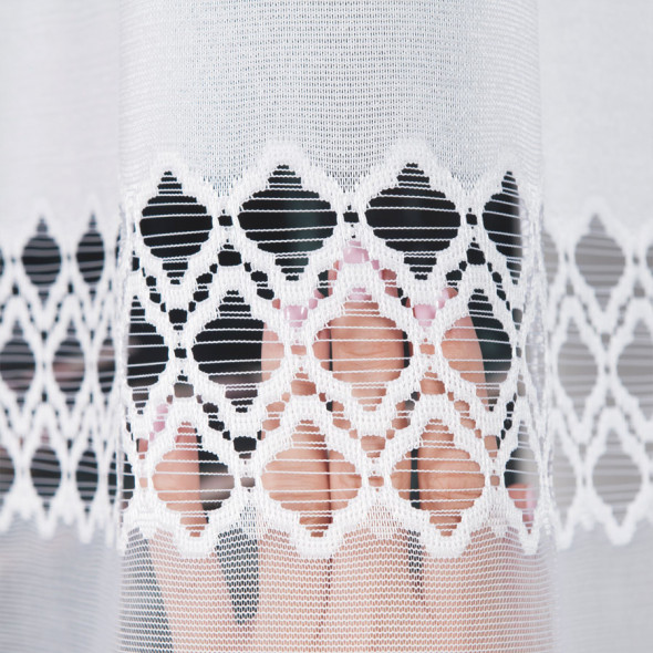 Firanka żakardowa 018669 - wysokość 170 cm - biały