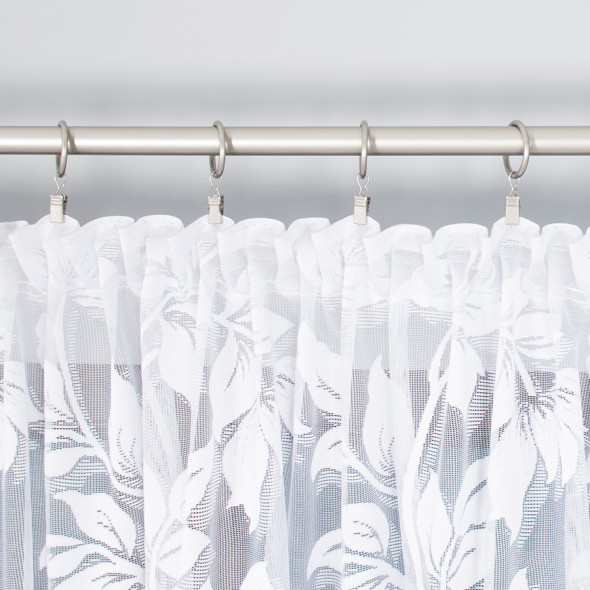 Firanka żakardowa 023152 - wysokość 250 cm - biały