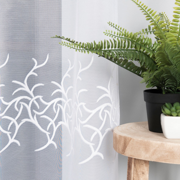 Firanka żakardowa 023297 - wysokość 250 cm - biały