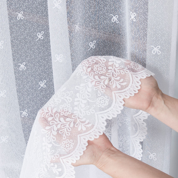 Firanka żakardowa 054160 - wysokość 150 cm - biały