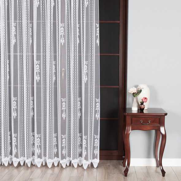 Firanka żakardowa panelowa 004541- wysokość 250 cm - biały