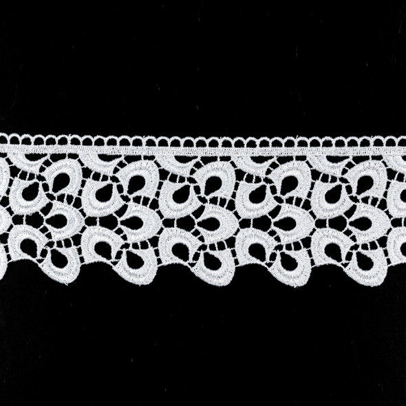 Gipiura z błyszczącą przędzą 073317 T - wysokość 10,5 cm - biały