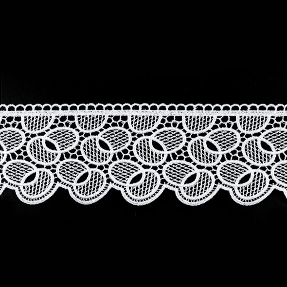 Gipiura z błyszczącą przędzą 073404 T - wysokość 10 cm - biały