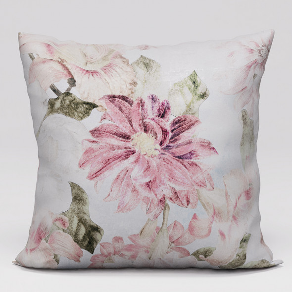 Poszewka dekoracyjna HOWERA VELVET - 40x40 cm - róż pudrowy