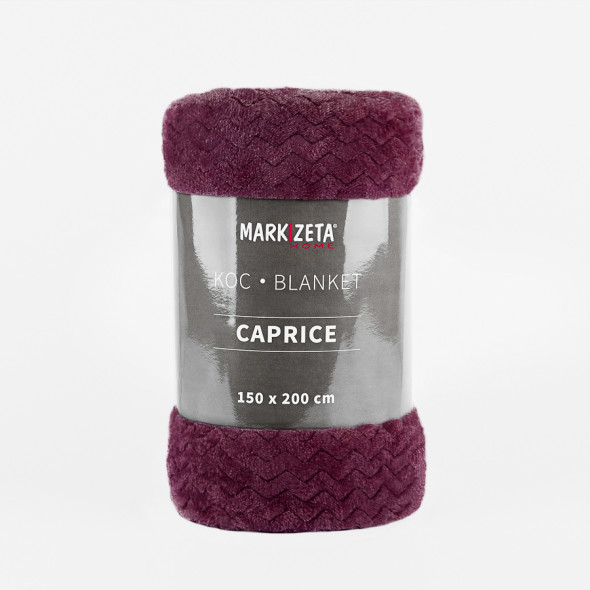Komfortowy koc CAPRICE - 220x200 cm - burgund