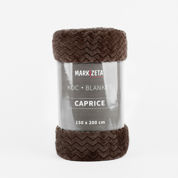 Komfortowy koc CAPRICE - 220x200 cm - czekoladowy