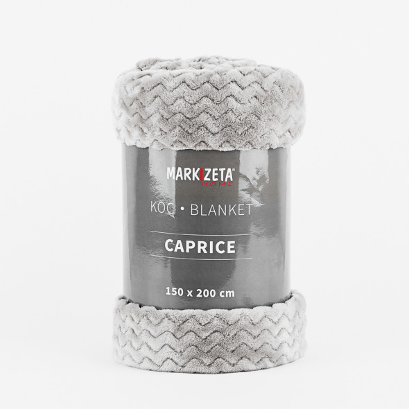 Komfortowy koc CAPRICE - 220x200 cm - stalowy