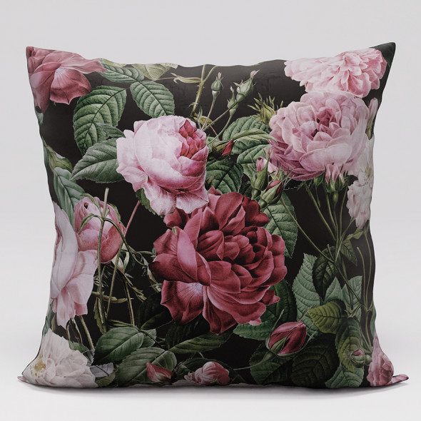 Poszewka dekoracyjna MORENA VELVET- 40x40 cm - czarny