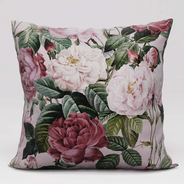 Poszewka dekoracyjna MORENA VELVET- 40x40 cm - różowy