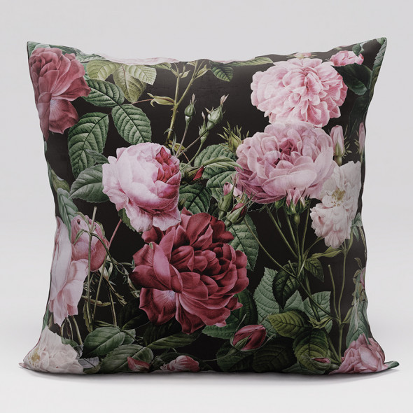 Poszewka dekoracyjna MORENA VELVET- 45x45 cm - czarny