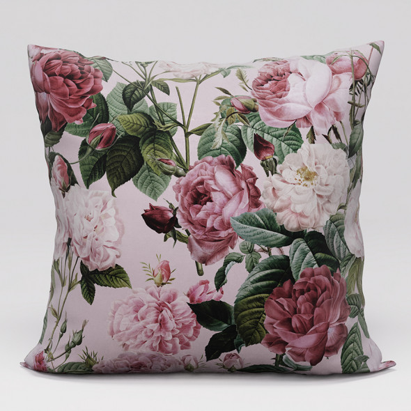 Poszewka dekoracyjna MORENA VELVET- 50x50 cm - różowy