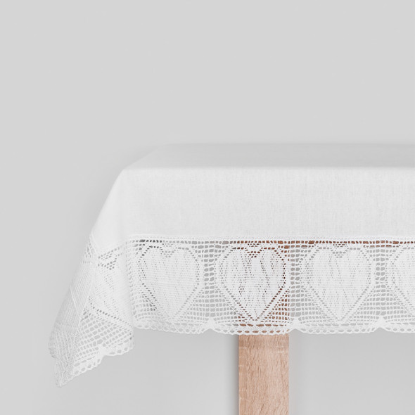 Obrus gipiurowy NEL - 60x120 cm - biały