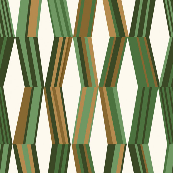 Obrus wodoodporny IKSY - 130x160 cm - ecru/odcienie zieleni