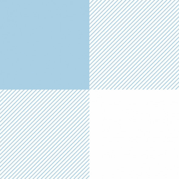 Obrus wodoodporny KRATA - 130x160 cm - biały/odcienie błękitu