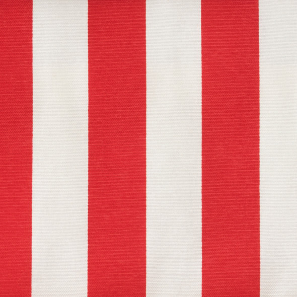 Obrus wodoodporny PASKI - 110x160 cm - ecru/czerwony