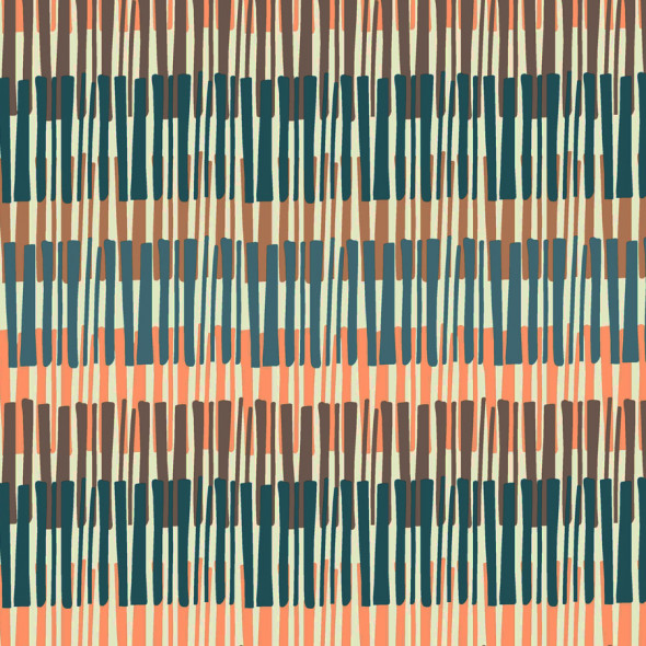 Obrus wodoodporny PRĘGI - 130x160 cm - odcienie zieleni i brązu