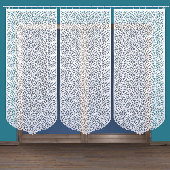 Panel żakardowy ANIKA - 230x90 cm - biały