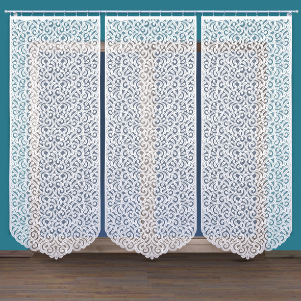 Panel żakardowy ANIKA - 250x90 cm - biały