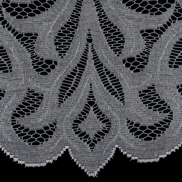 Panel żakardowy ZURIEL - 120x60 cm - biały/szary