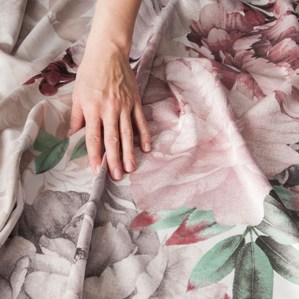 Komplet pościeli z satyny bawełnianej PEONI - 220x200 cm