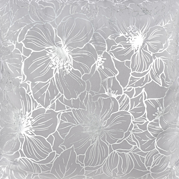 Poszewka dekoracyjna ADRIA - 30x50 cm - szary ze srebrnym nadrukiem