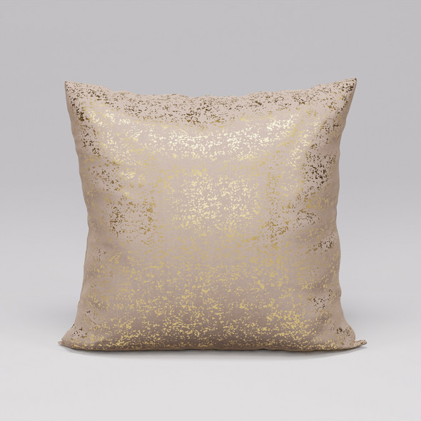 Poszewka dekoracyjna LUNA - 40x40 cm - ciemny beżowy/złoty