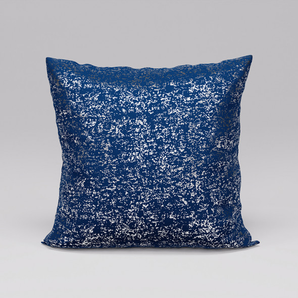 Poszewka dekoracyjna LUNA - 40x40 cm - granatowy/srebrny
