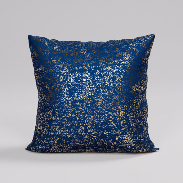 Poszewka dekoracyjna LUNA - 40x40 cm - granatowy/złoty