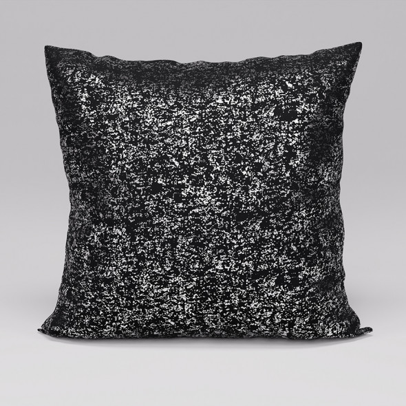 Poszewka dekoracyjna LUNA - 45x45 cm - czarny/srebrny