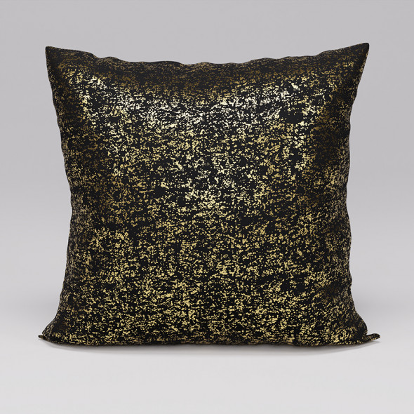 Poszewka dekoracyjna LUNA - 45x45 cm - czarny/złoty