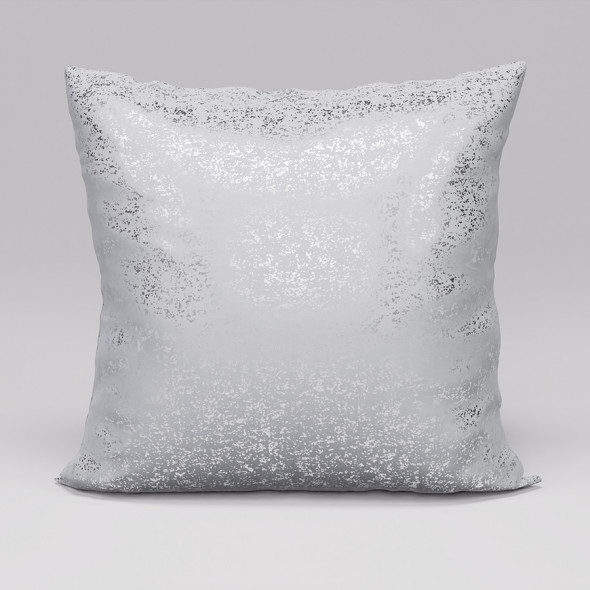 Poszewka dekoracyjna LUNA - 45x45 cm - szary/srebrny